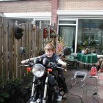 Paul op mijn oude kawasaki